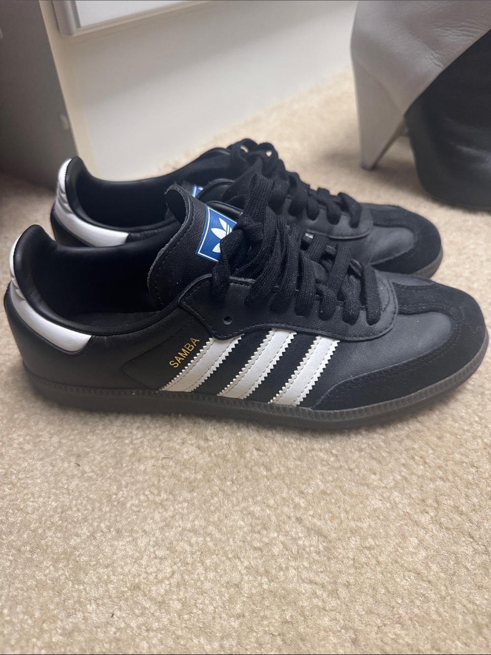 adidas Samba Sneakers in Black and White